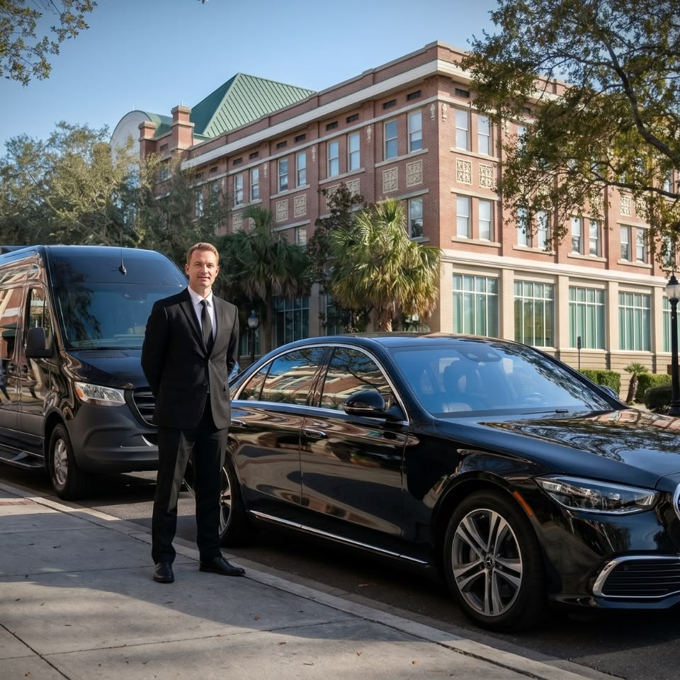 Mercedes-Benz S-Class limousine for luxury transportation in Greensboro, NC