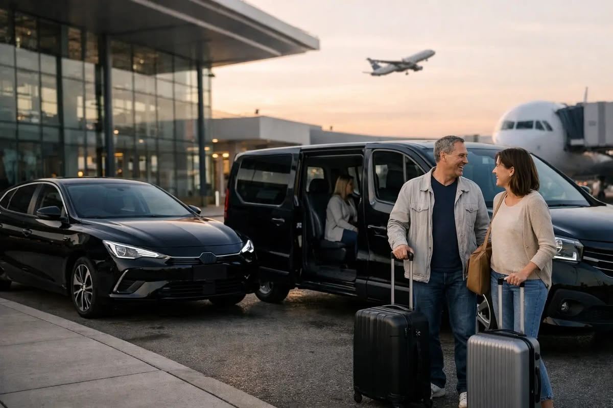 Luxury group transportation in Greensboro, NC for travelers with luggage